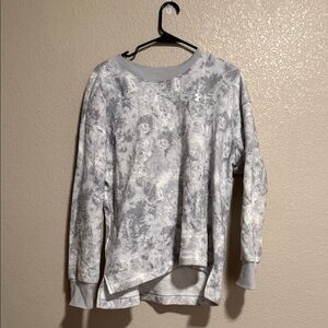 Under Armour Gray & White Tie-Dye Pullover Sweatshirt